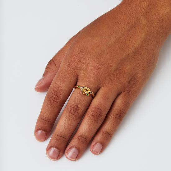 Hundreds And Thousands Pretzel Ring in 18ct Yellow Gold (In Stock)