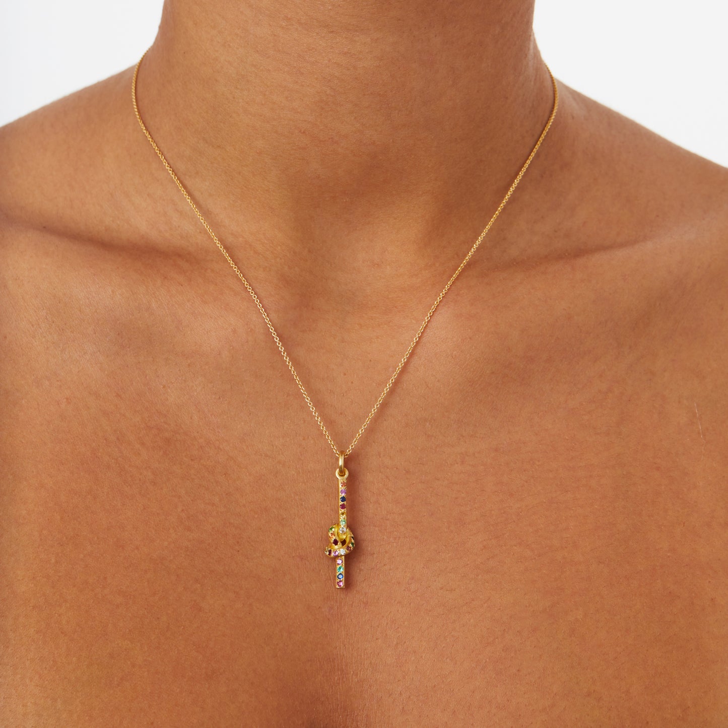 Hundreds And Thousands Pretzel Necklace in 18ct Yellow Gold (In Stock)