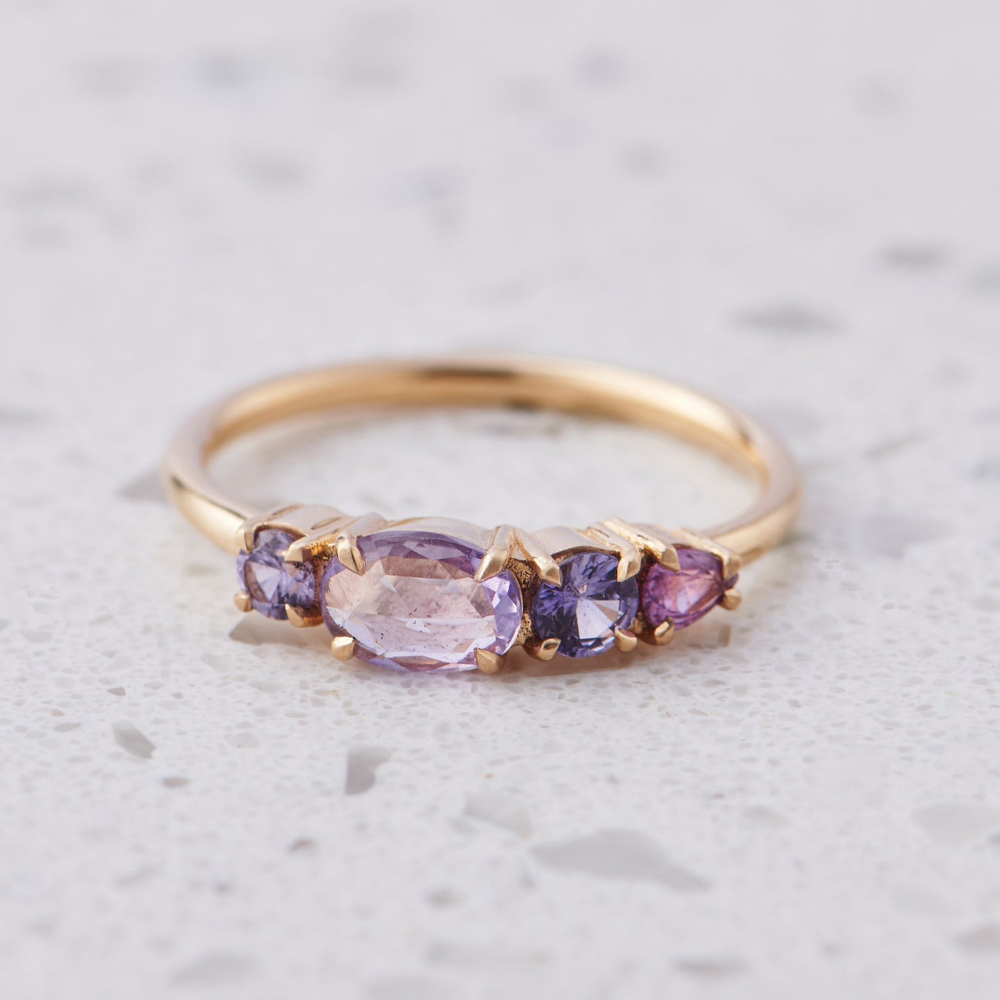 Shades of Lilac Sapphire Splice Ring