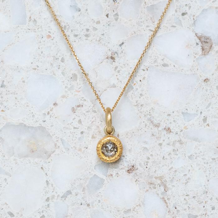 Salt & Pepper Diamond Forest Necklace In 18ct Yellow Gold (In Stock)