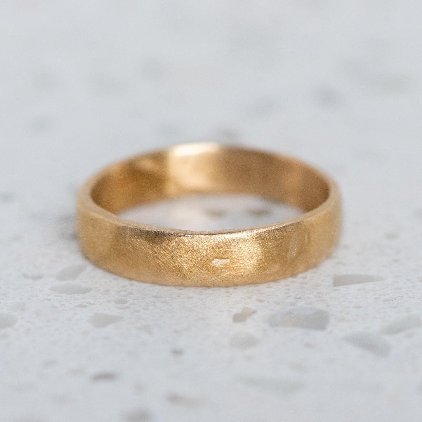 Textured Band in 9ct Yellow Gold, Size T (In Stock)