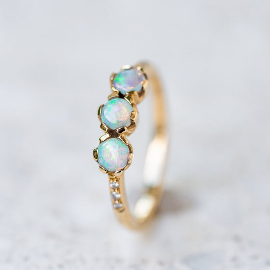 Opal Juliet Ring in 9ct Yellow Gold, Size L (In Stock)