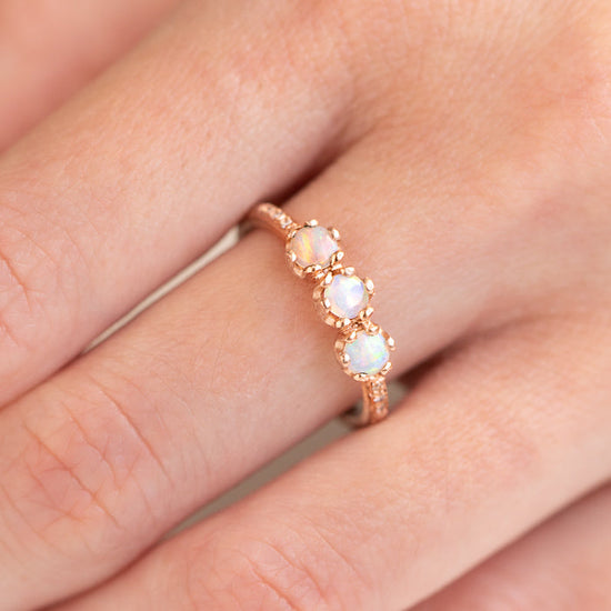 Opal Juliet Ring in 9ct Yellow Gold, Size L (In Stock)