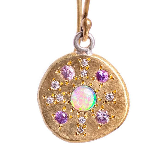 Opal Constellation Pebble Earrings