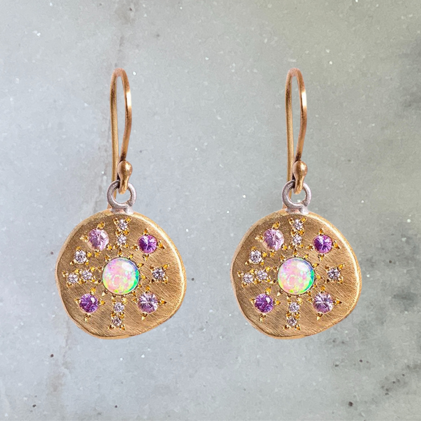 Opal Constellation Pebble Earrings