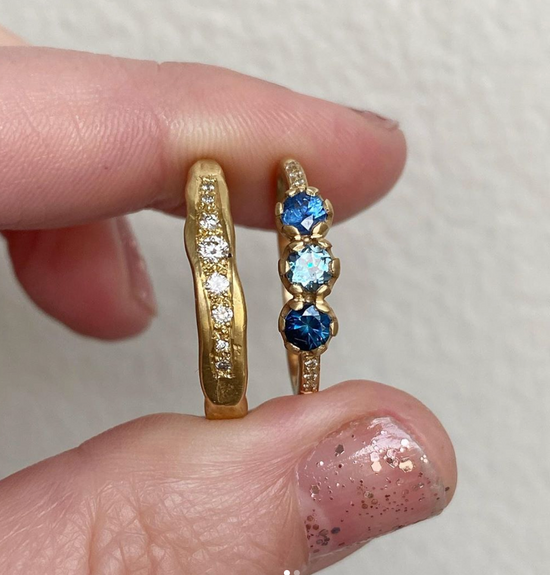 Shades Of Blue Sapphire Juliet Ring