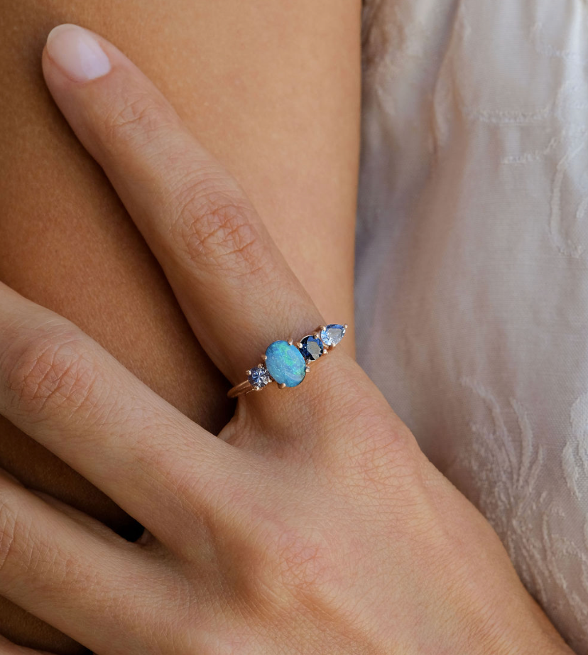 Shades of Blue Splice Ring