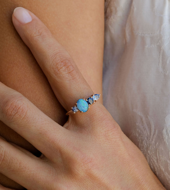 Shades of Blue Splice Ring