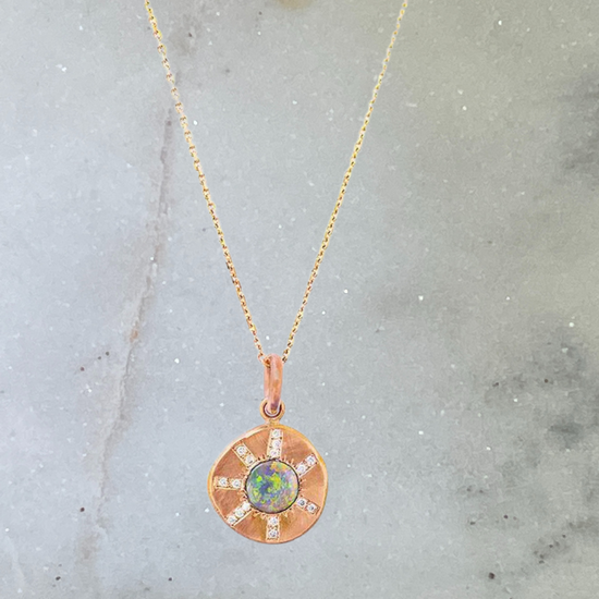 Opal Sun Ray Necklace