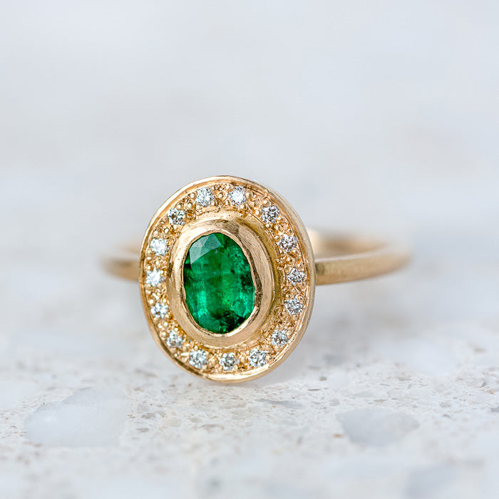 Symmetry Pompeii Emerald Ring