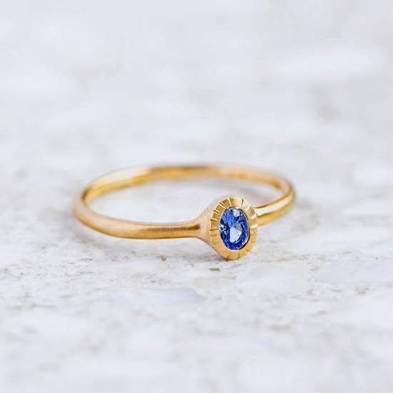 Sapphire Forest Stacking Ring