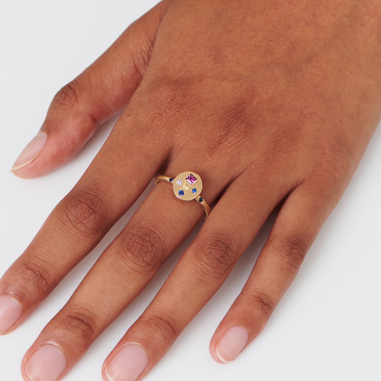 Marionette Pebble Ring In 9ct Yellow Gold, Size N (In Stock)