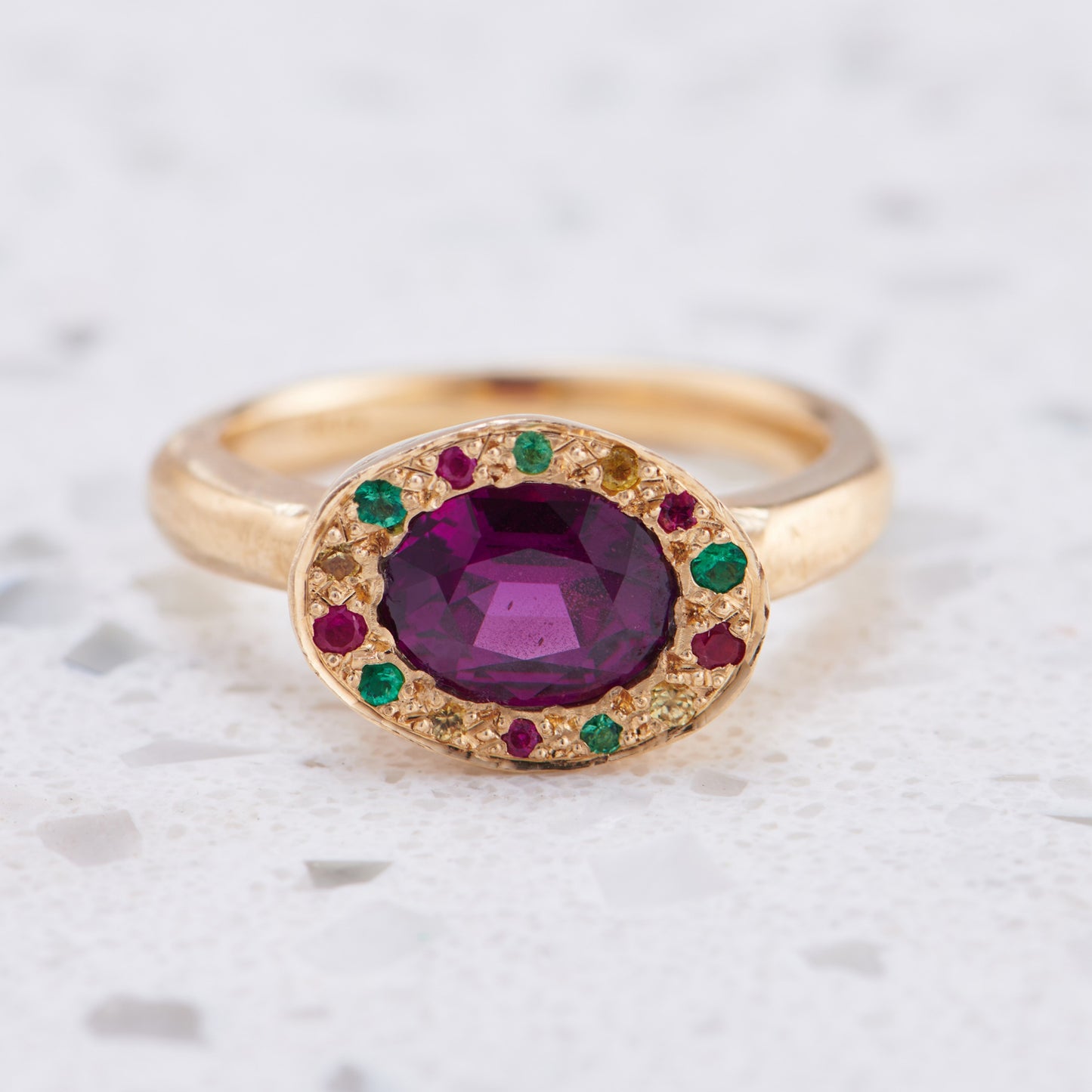 Purple Garnet Eclipse Ring