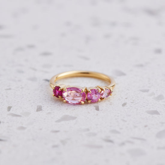 All Pinks Sapphire Splice Ring
