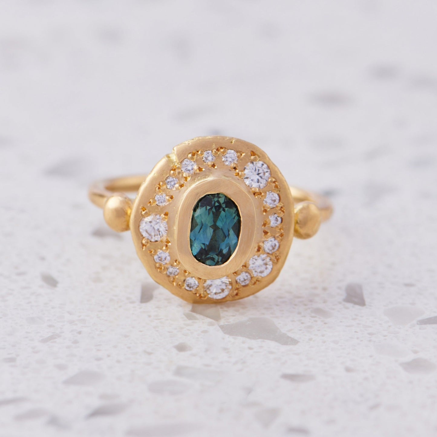 Load image into Gallery viewer, One-off Parti Sapphire Trove Ring in 18ct Yellow Gold, size M and a half (In Stock)
