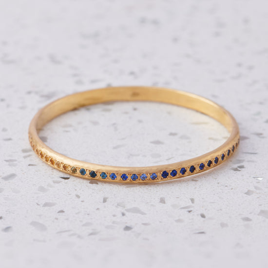 One-off Ombre Bangle In 18ct Yellow Gold (In Stock)