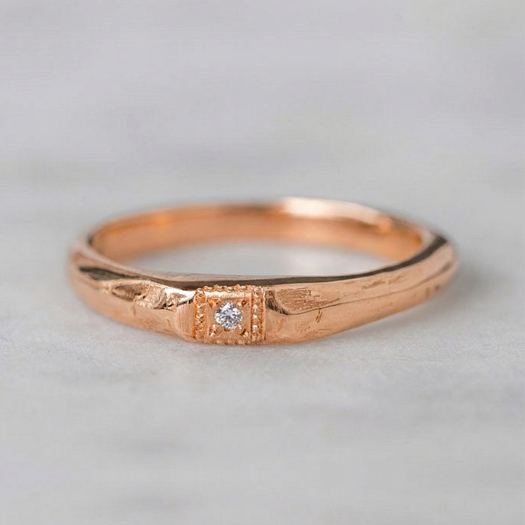 Apollo Ruins Diamond Stacking Ring