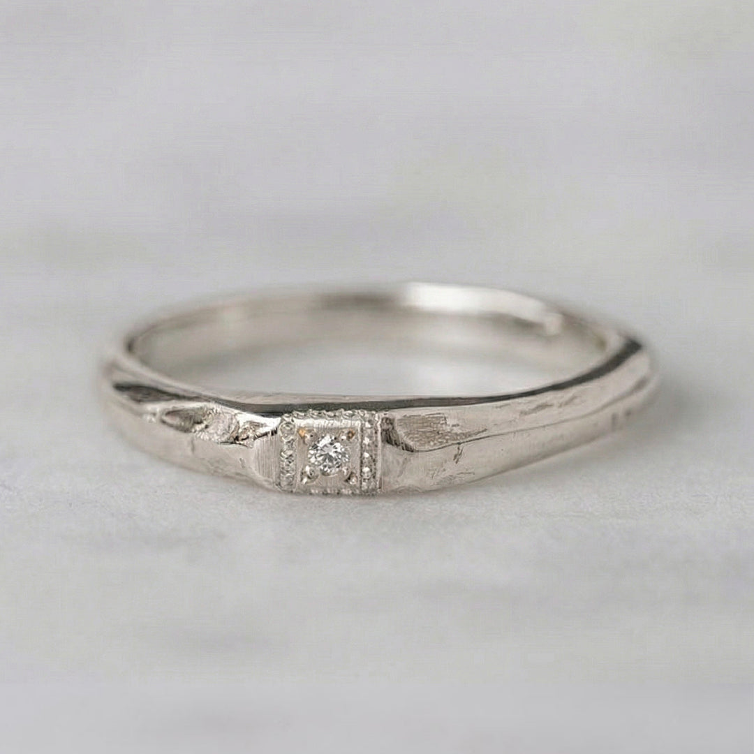 Apollo Ruins Diamond Stacking Ring