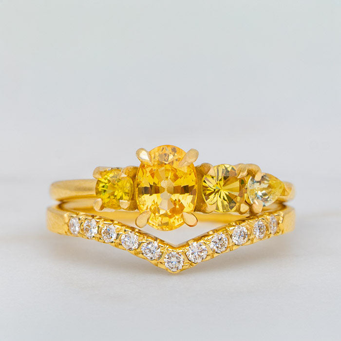 All Yellow Sapphire Splice Ring