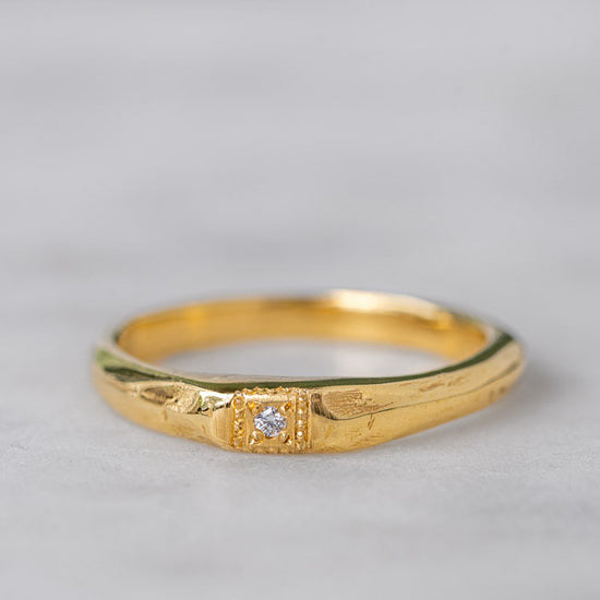 Apollo Ruins Diamond Stacking Ring