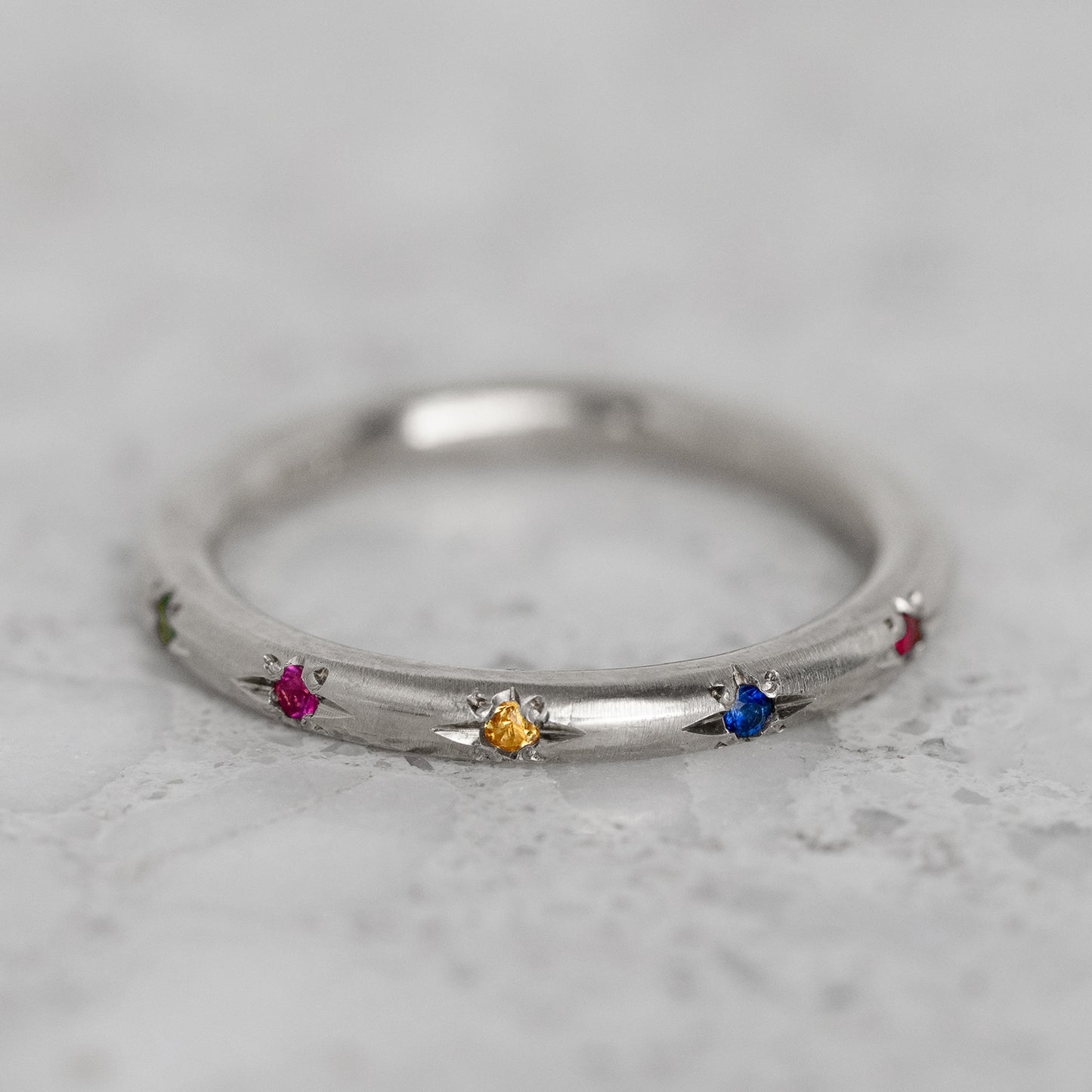 Carnivale Stars Band in Silver, Size K (In Stock)