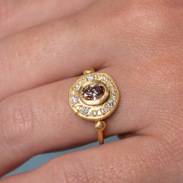 Champagne Diamond Trove Ring