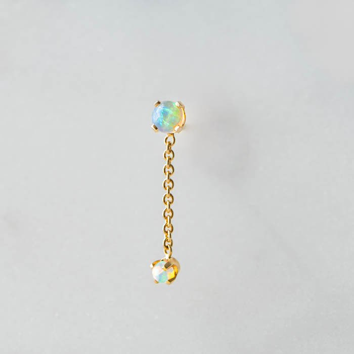 Crystal Opal Waterfall Single Stud