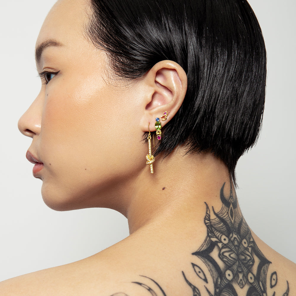 Diamond Pretzel Earring