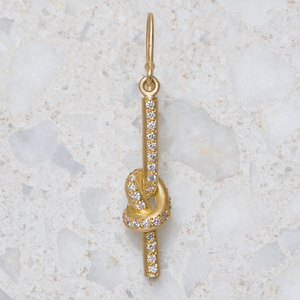 Diamond Pretzel Earring