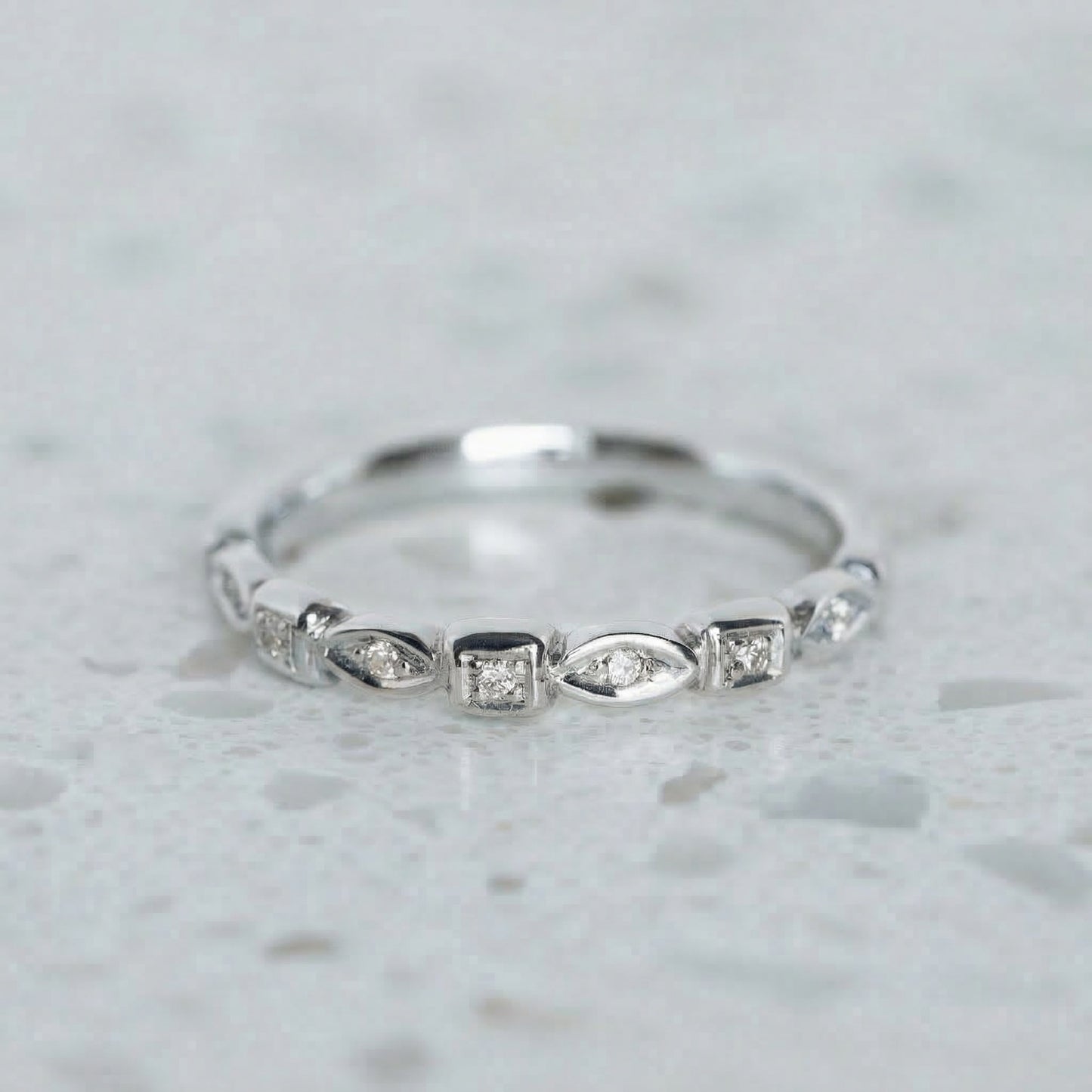 Diamond Studded Victorian Band