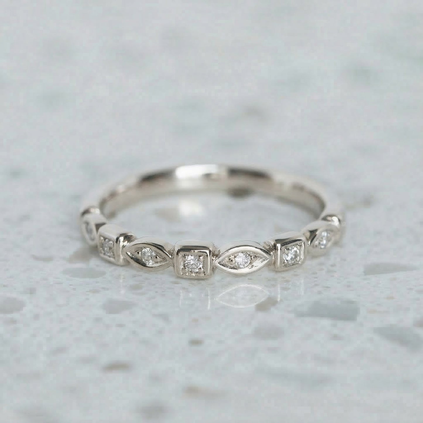 Diamond Studded Victorian Band