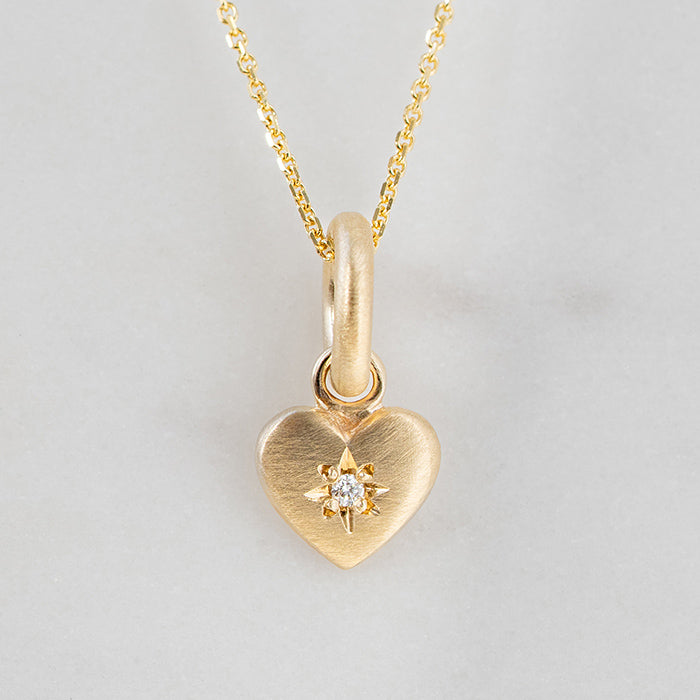 Mini Heart Necklace April Birthstone, Diamond – Sarah Gardner