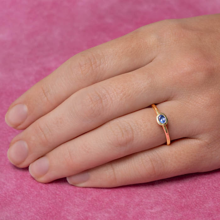 East West Tanzanite Stacking Ring