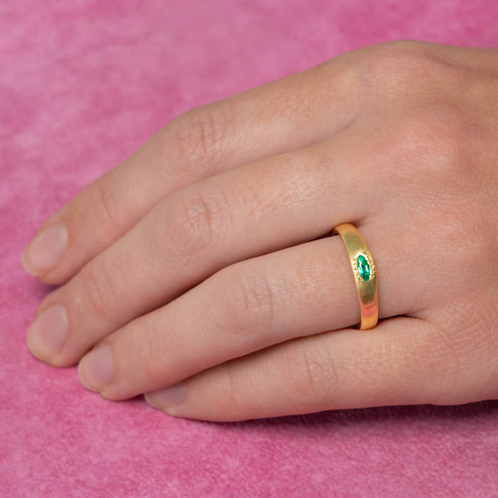 Emerald Marquise Wonky Stackable