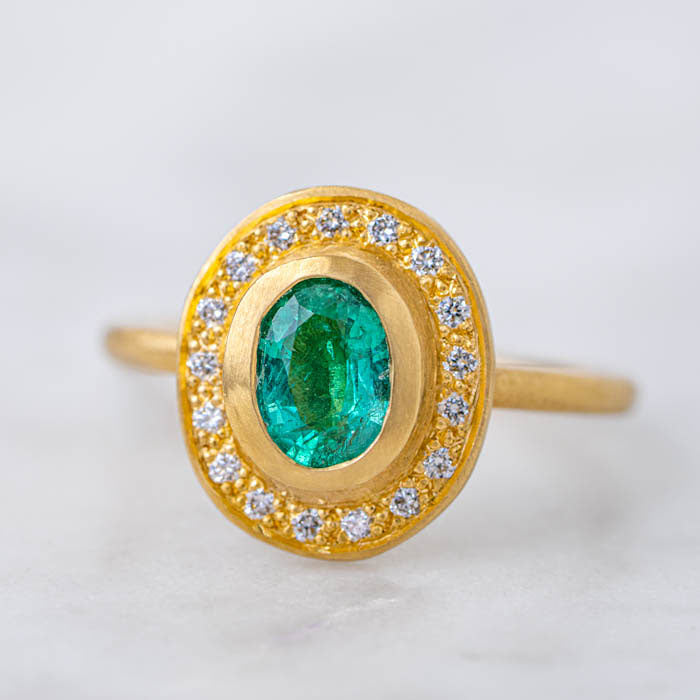 Symmetry Pompeii Emerald Ring