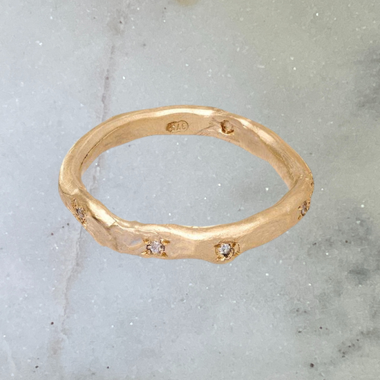 Load image into Gallery viewer, From the Ground Band In 9ct Yellow Gold, Size O (In Stock)
