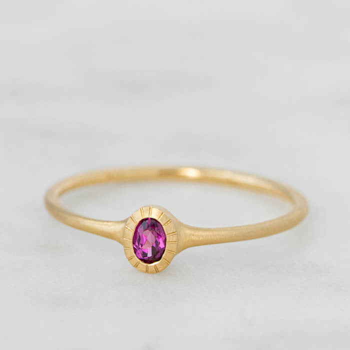 Garnet Forest Stacking Ring