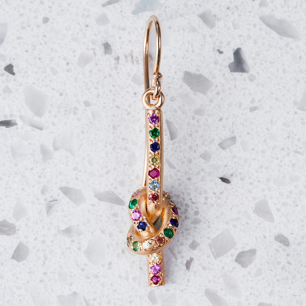 Hundreds and Thousands Pretzel Earring