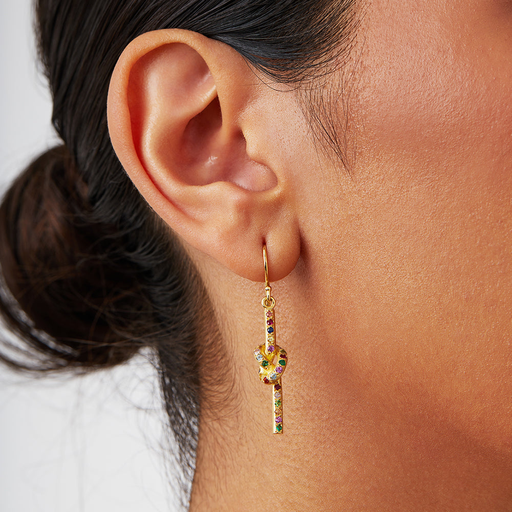 Hundreds and Thousands Pretzel Earring