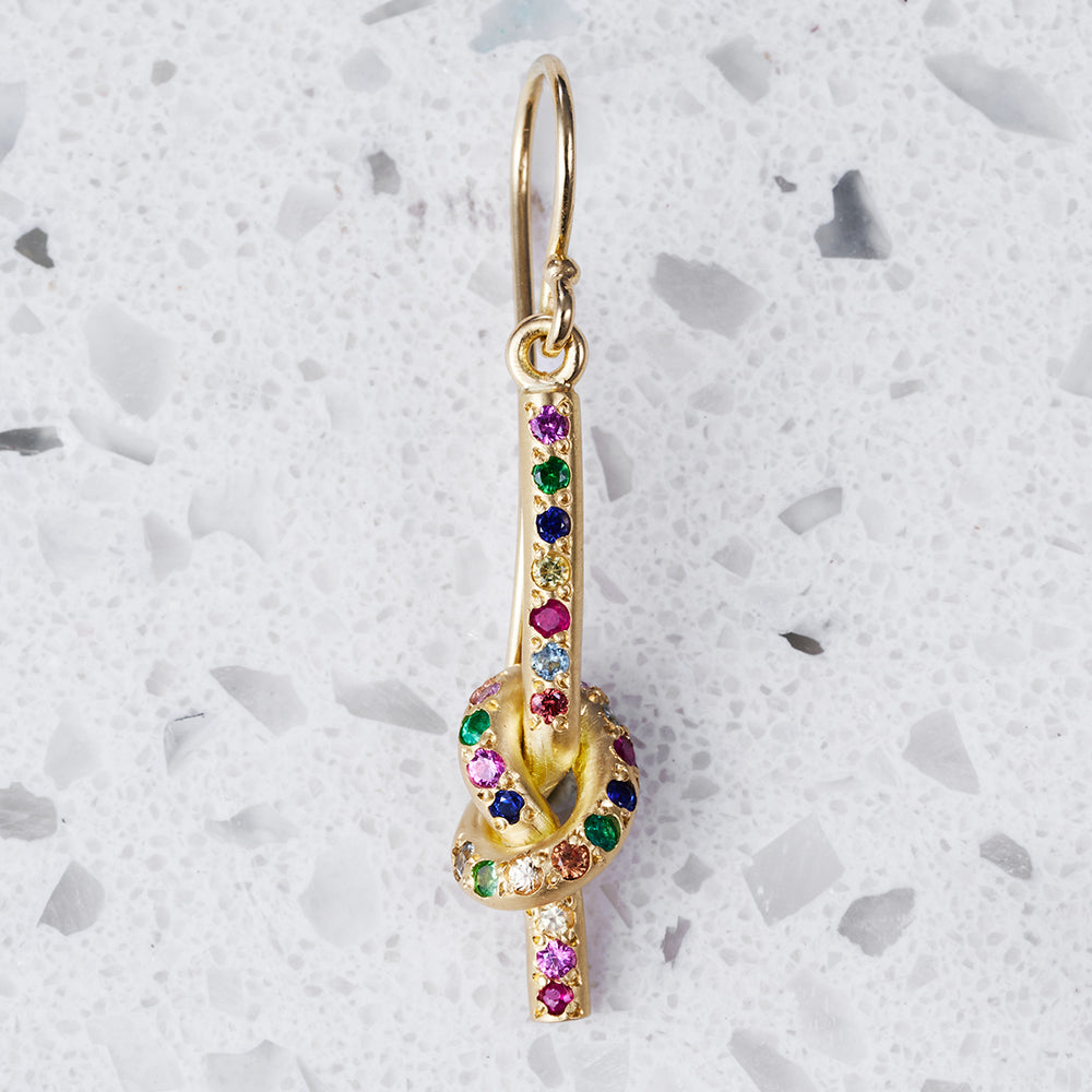 Hundreds and Thousands Pretzel Earring