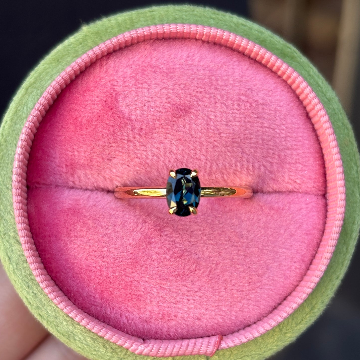 Parti Sapphire Claire Ring in 18ct Yellow Gold, Size R (In Stock)