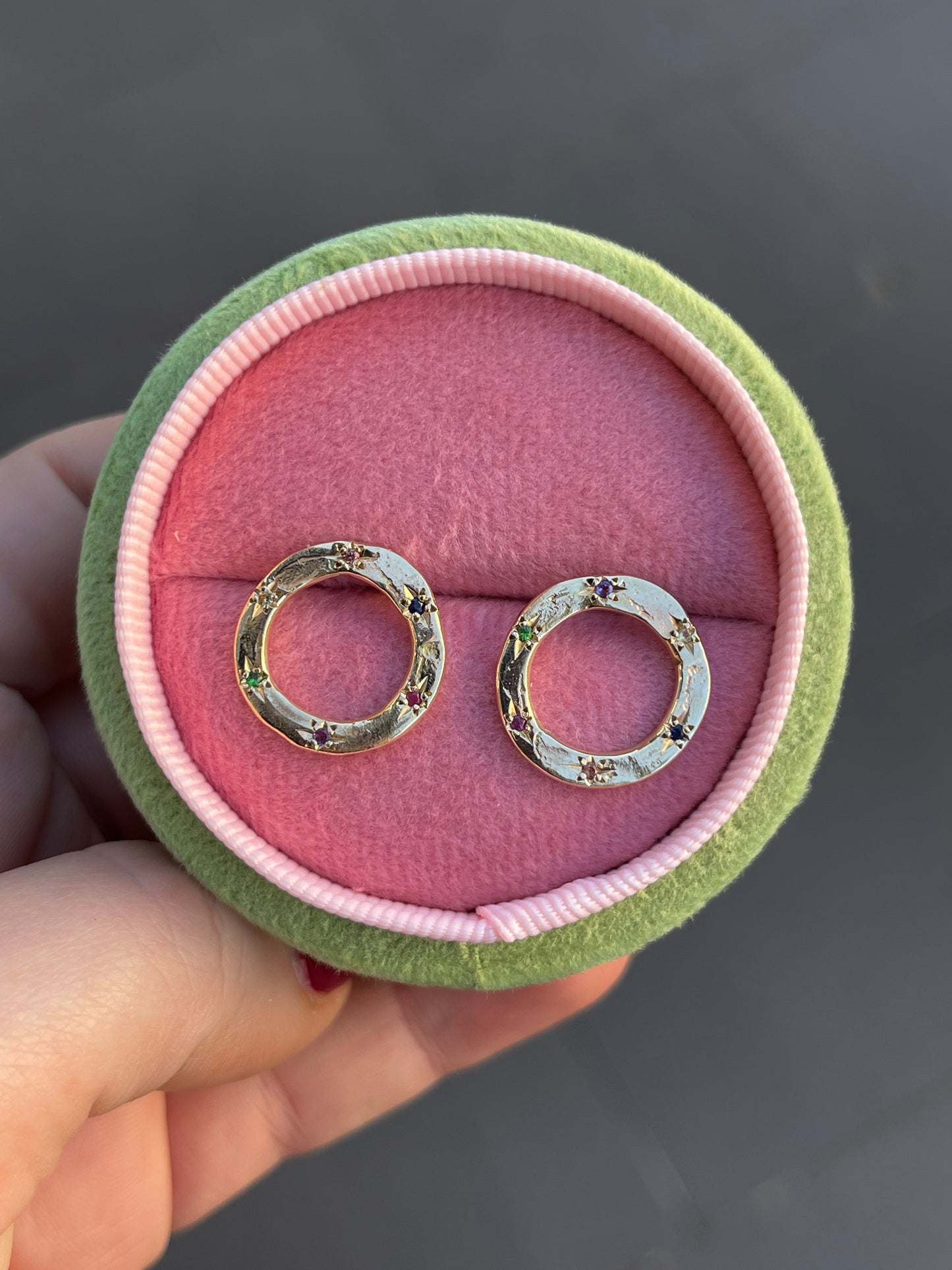 Medium Open Pebble Earrings in 14ct Yellow Gold (In Stock)