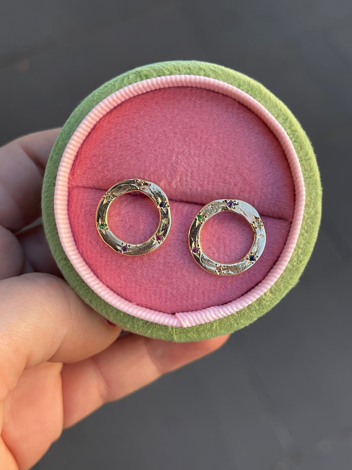 Medium Open Pebble Earrings in 14ct Yellow Gold (In Stock)