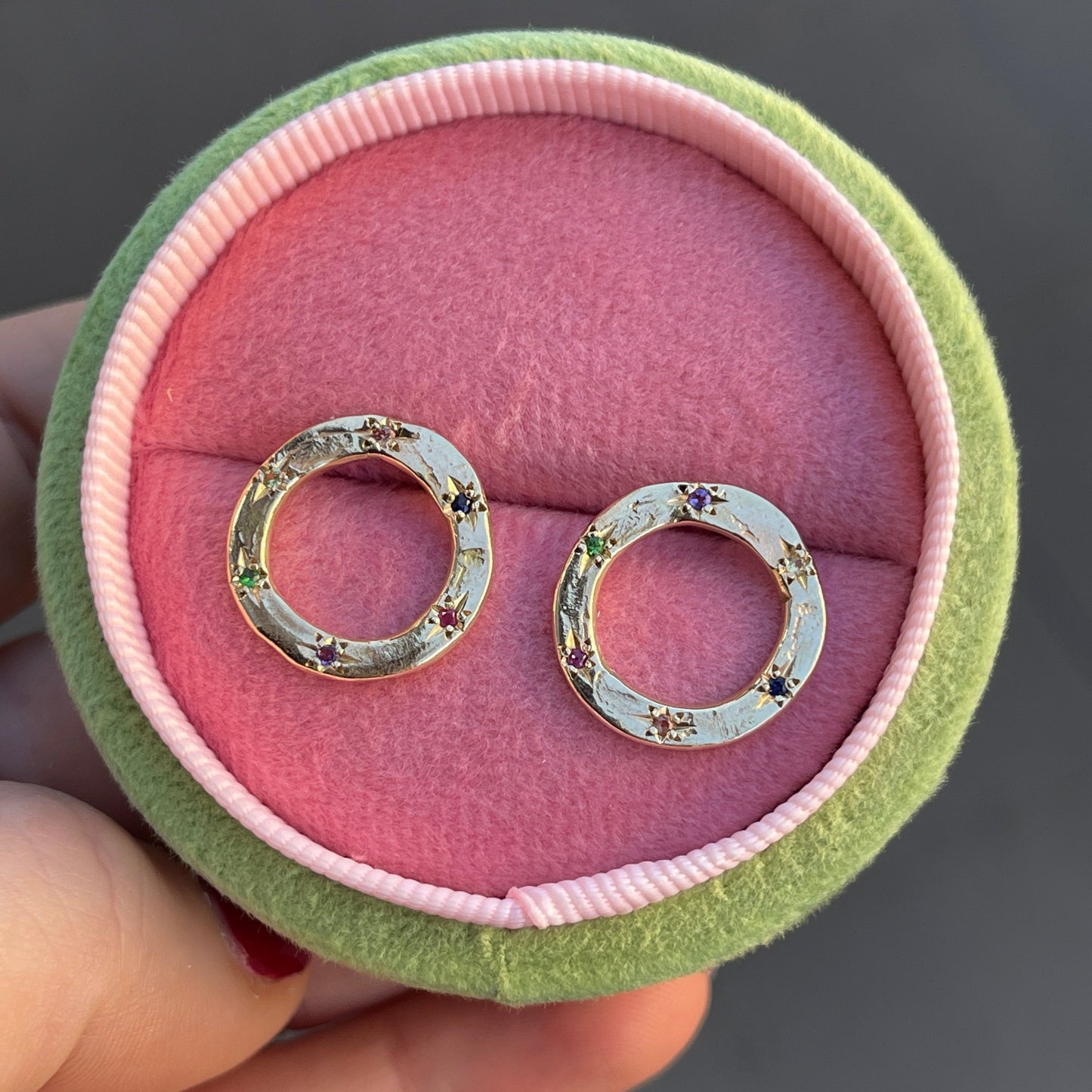 Medium Open Pebble Earrings in 14ct Yellow Gold (In Stock)