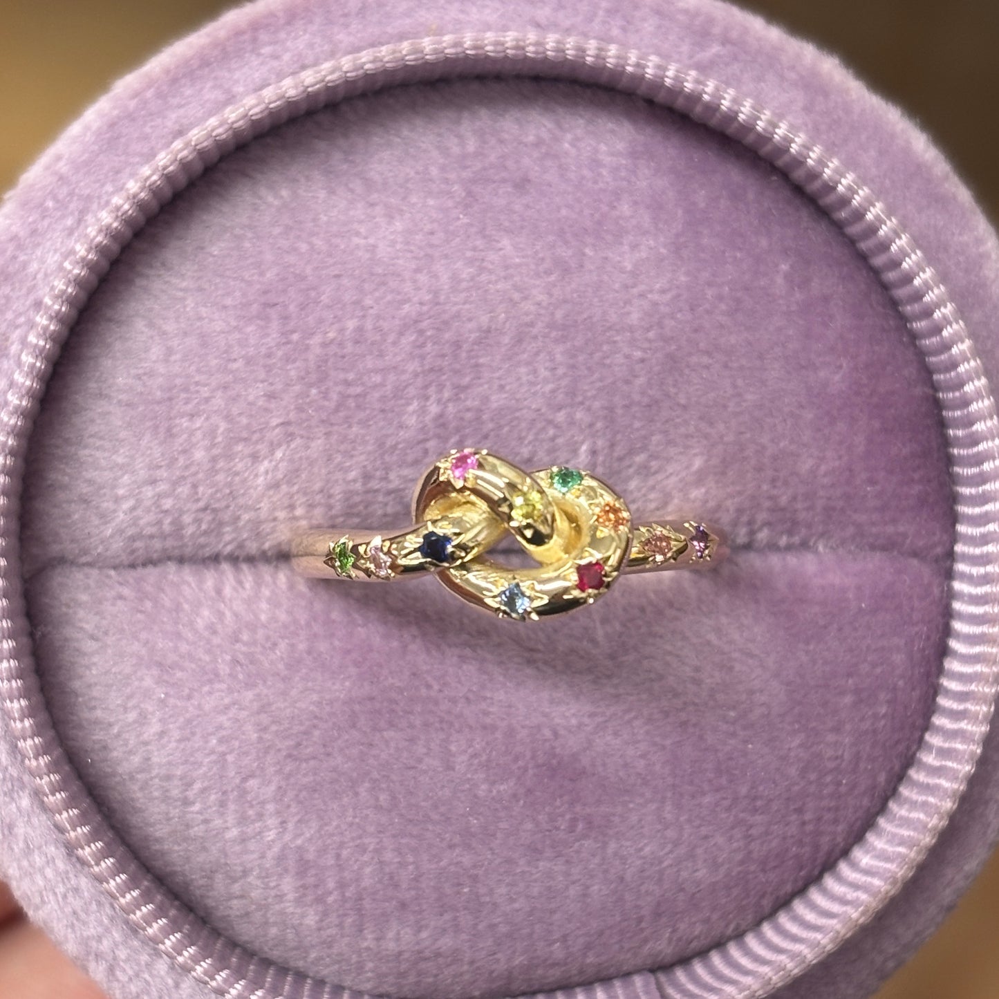 Hundreds And Thousands Pretzel Ring in 9ct Yellow Gold, Size O and a half (In Stock)