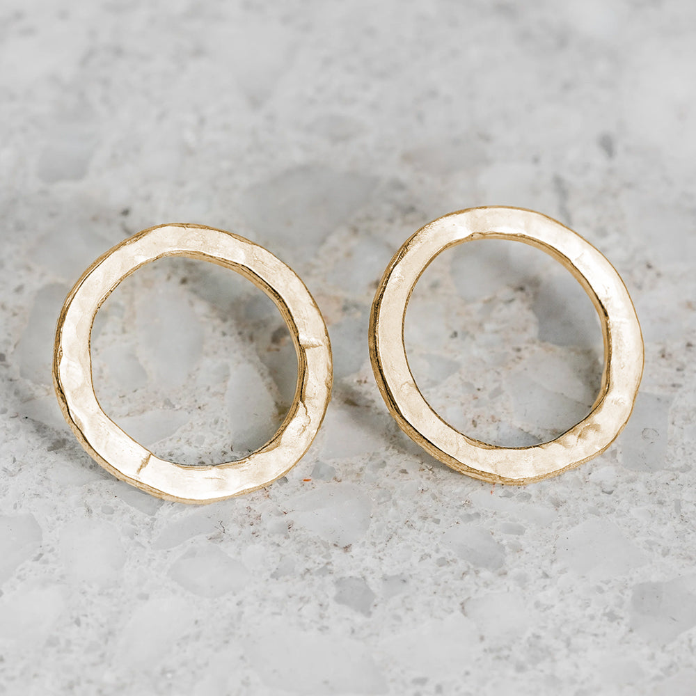 Large Open Pebble Earrings