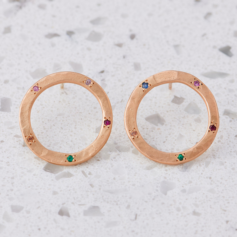 Large Carnivale Open Pebble Earrings