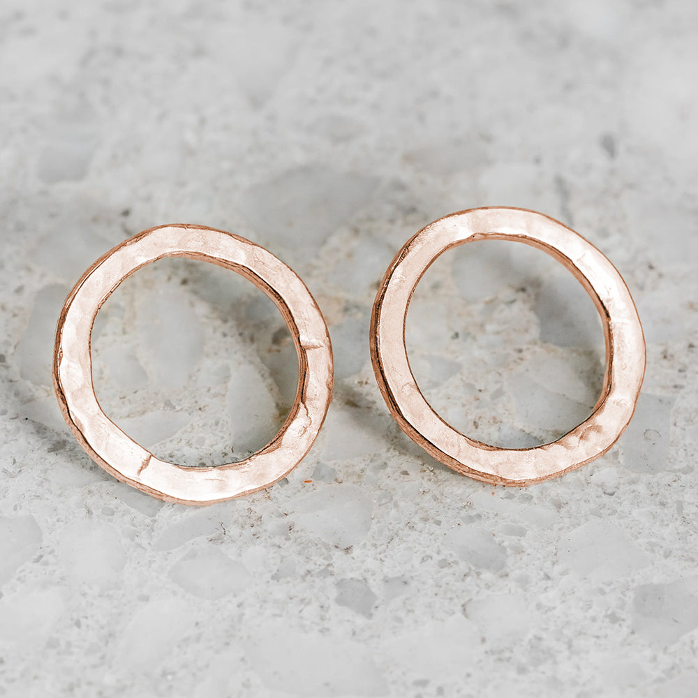 Large Open Pebble Earrings