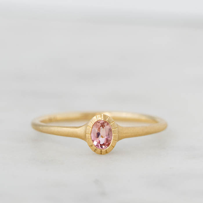 Pink Tourmaline Forest Stacking Ring