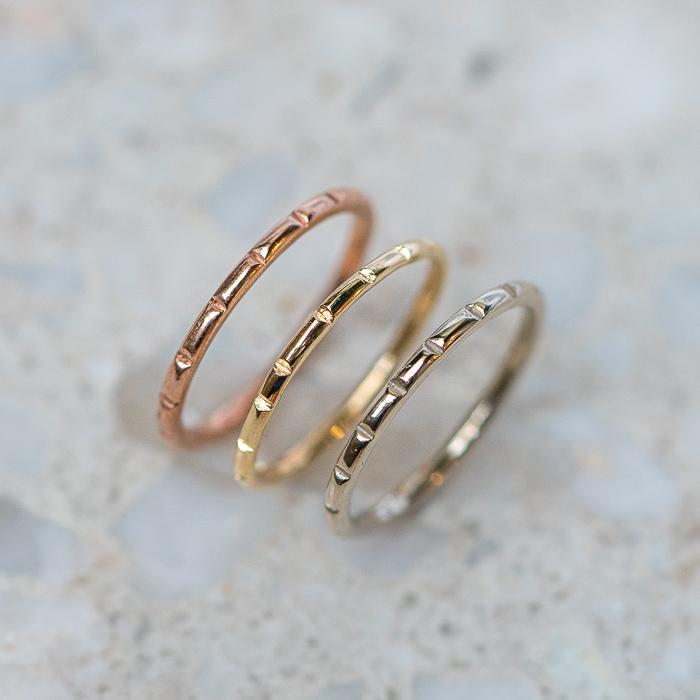 Little Groove Band In 9ct Rose Gold, Size N and a half (In Stock)